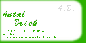 antal drick business card